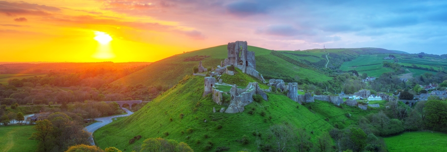 Ruins of the Corfe castle